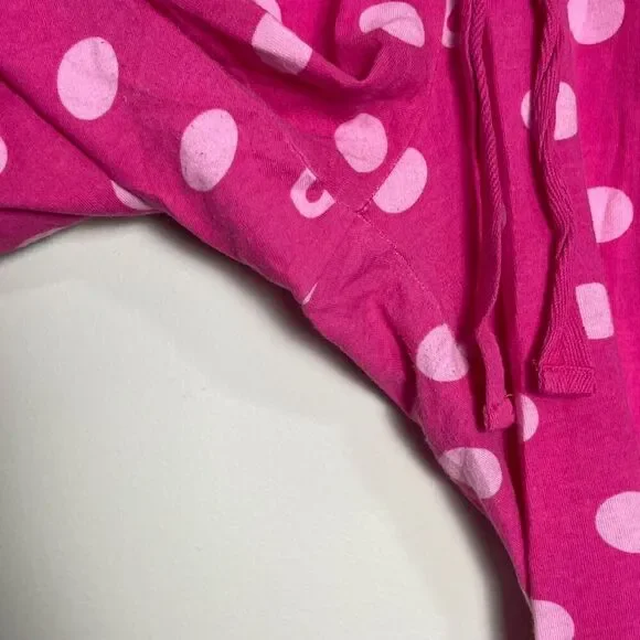 Disney Minnie Mouse Women's Pink Polka Dot Pajama Capris - Picture 5 of 9